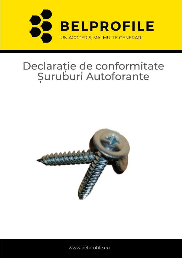 Declarație de conformitate: Nr. 58 · Șuruburi autoforante