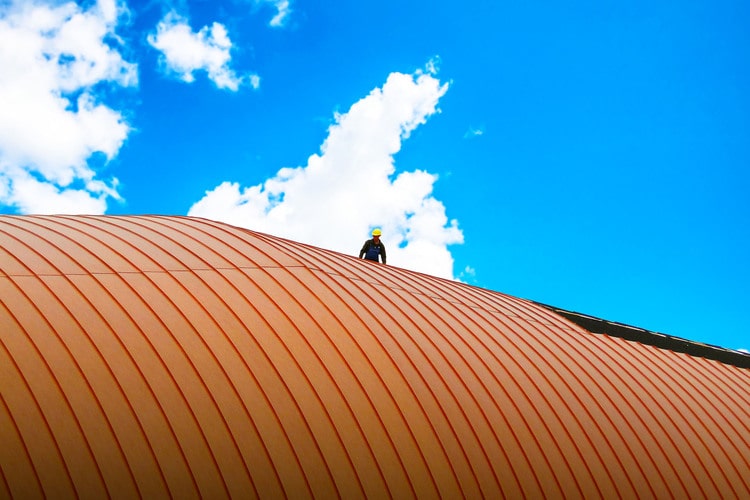STANDING SEAM METAL PrinTech Hairline Copper